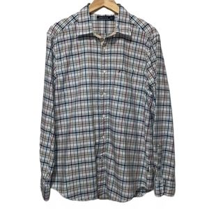 Nautica Men's Long Sleeve Plaid Button Down Shirt Medium